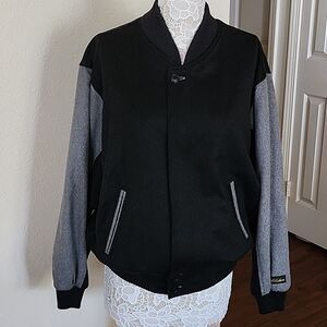 Pierluigi Della Spina Wool/ Cashmere Varsity Lettermans Bomber Jacket NEW